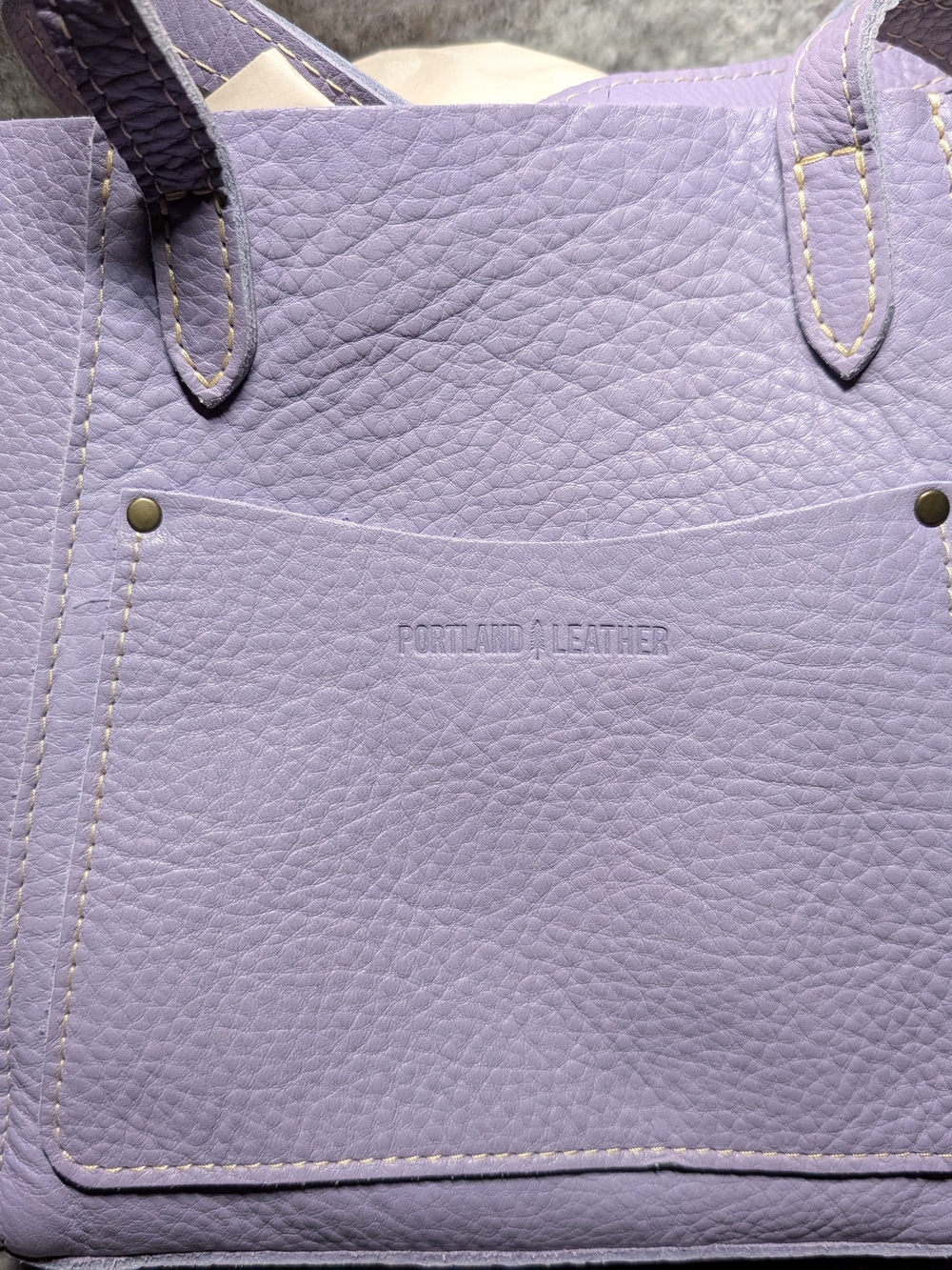 Portland Leather Lilac Leather Tote Bag